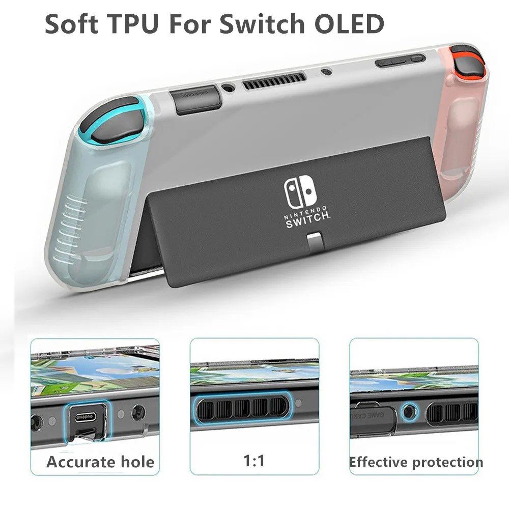 Adequado Para A Máquina De Jogos Switch Oled, Estojo Protetor Para Switch  Oled Integrado Com Silicone Macio Anti-queda E Anti-derrapante Para O Host  Protetor - Temu Portugal