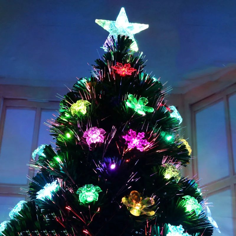 Роскошное зашифрованное Оптическое волокно Рождественская елка СВЕТОДИОДНЫЙ Красочный светящийся пакет рождественской елки с Рождеством украшение