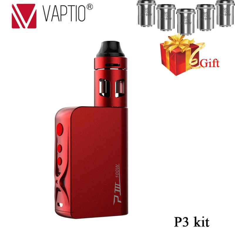 Набор электронных сигарет Vaptio P3 100 Вт набор с аккумулятором 3000 мА · ч емкость 2 0 мл