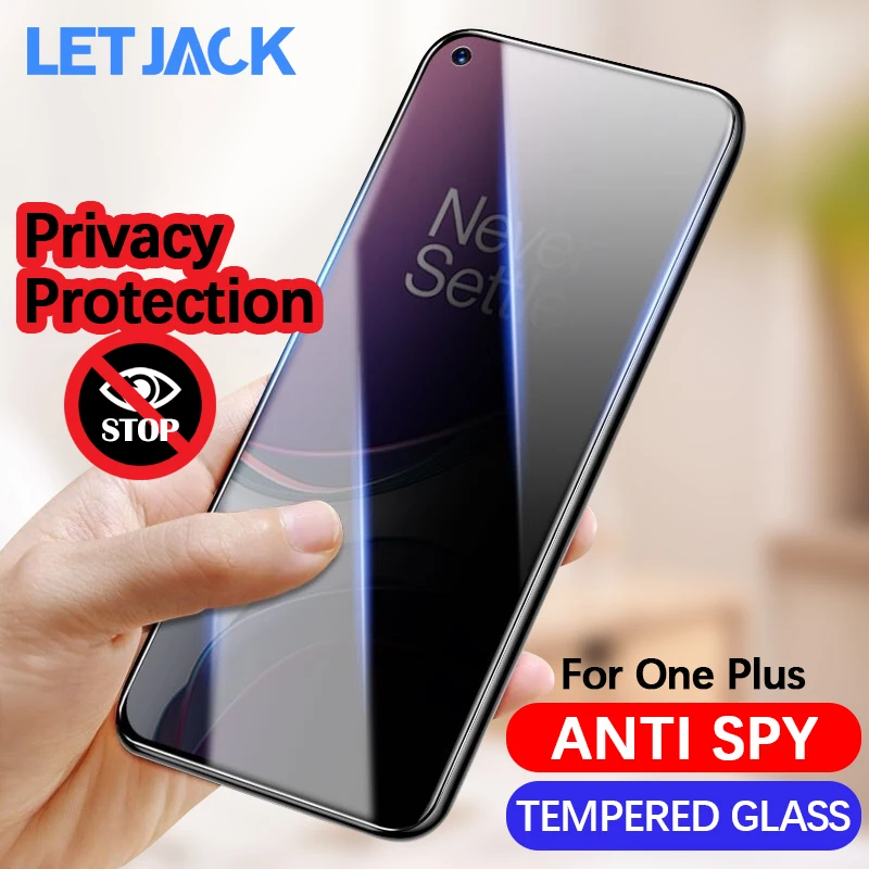 

Full Coverage Anti-spy Tempered Glass for OnePlus 8T 6T 7T Privacy Screen Protector for OnePlus Nord 2 9R 7 6 5T Anti-Peep Glass