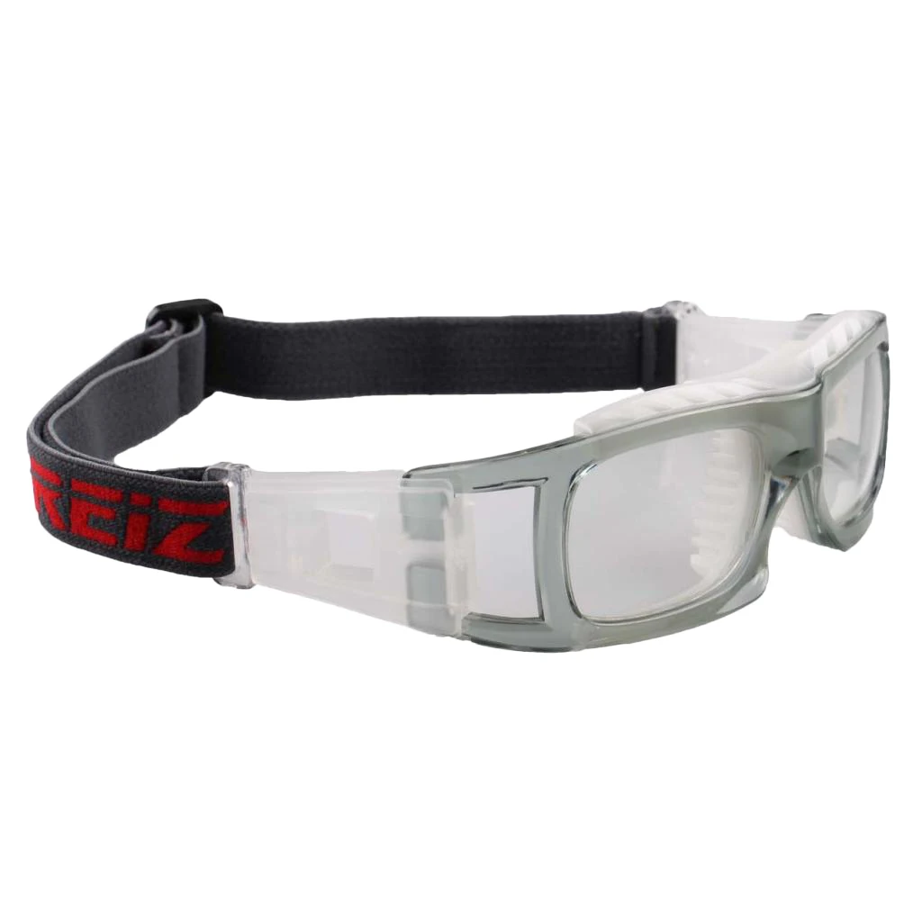 Защитные очки с прозрачными противотуманными устойчивыми к царапинам линзами для бадминтона, бейсбола, тенниса, регби-выбор цвета - Цвет: Gray