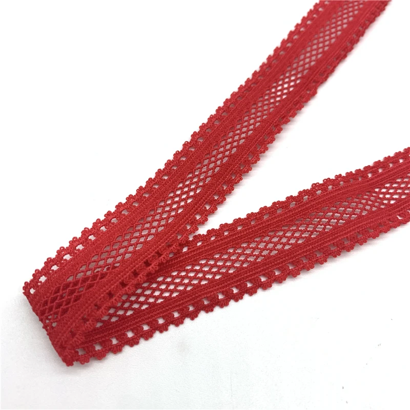 15mm Elastic Grid Ribbon Fold Over Spandex Elastic Band 5yards/Lot For Sewing Lace Trim Waist Band Garment Accessory ribbon decoration ribbon supplies sewing ribbon lace trim ribbon