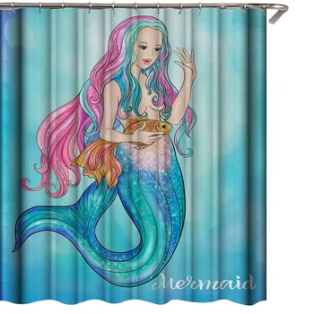 

Home Shower Curtain Polyester Hotel Soft Bathroom Decor Modern 70.87x70.87inch Fashion 3D Printed Easy Install With 12 Hooks
