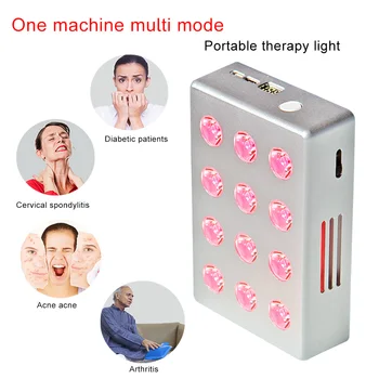 

Led Light Therapy 660nm Red 850nm infrared TL12 Light Therapy Panel with battery inside for Health Care