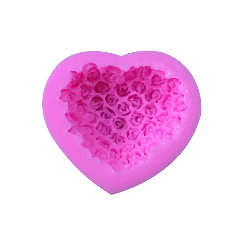 

Love rose flower shaped silicone mold made of epoxy resin can produce cakes chocolate fondant ornaments art handmade soap
