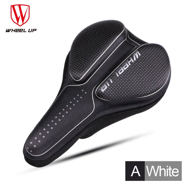black white Колеса для велосипеда из силикона переднее седло Крышка MTB дорожный велосипед мягкие гелевые подушечки Чехлы для подушек седло велосипедные части для езды на велосипеде - Цвет: black white