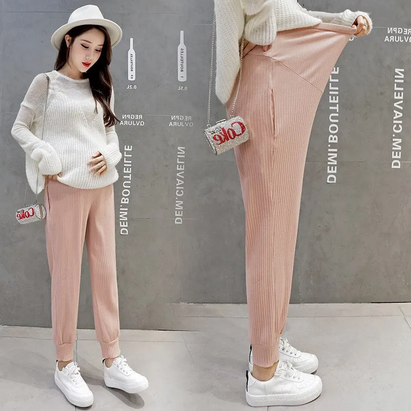 

Skinny Pants Pregnant Period 2019 Summer Maternity Clothes Trousers Outer Wear Cotton Mixed Household Nursing Double Purpose Loo