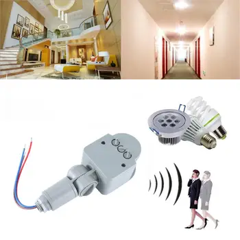 

LED Motion Sensor 220V 110V 12V Automatic Infrared PIR Movement Detector Wall Mount Timer Outdoor 12 Volt Sensor Light Switch