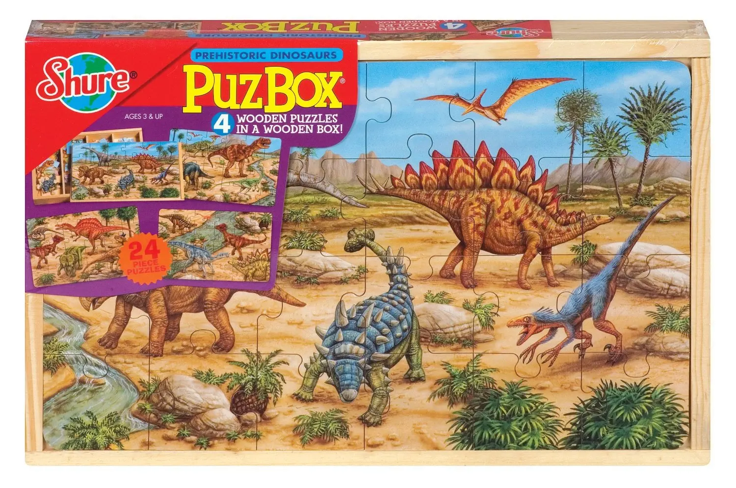 

Export America Boxed Extra-value Jigsaw Puzzle Train Farm Dinosaur Traffic Fire Truck Oceans 5-Selectable