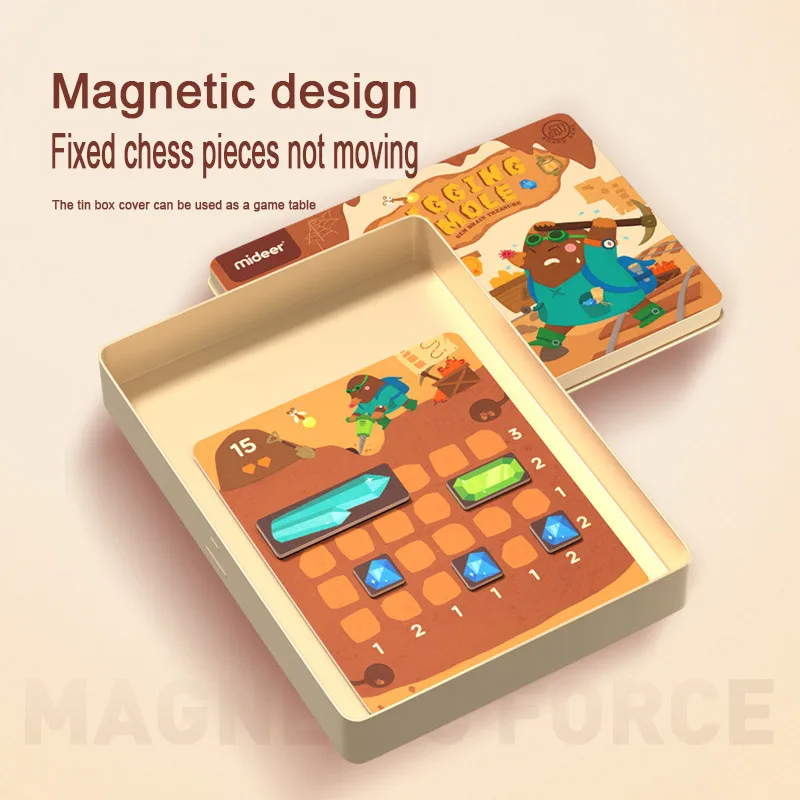 Mideer Magnetic Digging Mole Gem Brain Treasure Board Game Portable Fancy Sudoku Ladder Training Logic Toy Children Kids 4Y+ 3