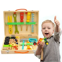 Деревянный набор инструментов для ремонта детей набор аксессуаров Обучающие строительные игрушки ролевые игры подарок для детей# g5
