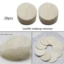 20 шт Губка из натуральной люфы для мытья посуды, банное полотенце для тела и душа, отшелушивающая губка для ванны, губка для удаления макияжа