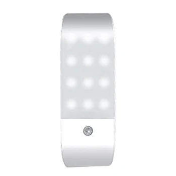 

12 LED PIR Infrared Stick-On Rechargeable Wardrobe Night Light USB Motion Detector Induction Sensor Closet Corridor Lamp