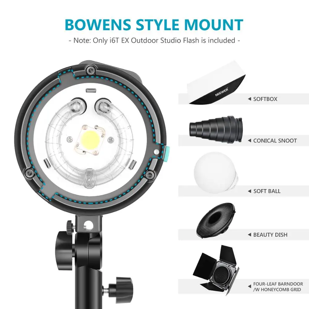 Neewer i6T EX 600W 2 4G TTL Studio Strobe 1/8000 HSS вспышка моносвет совместимый с Sony беспроводной