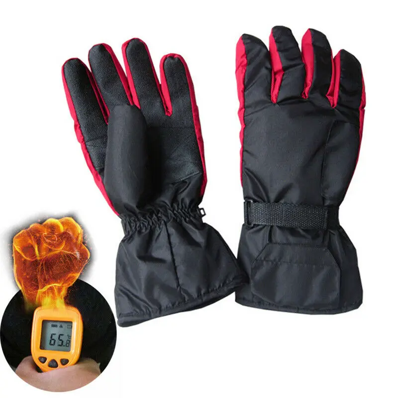 Мужские теплые зимние перчатки с сенсорным экраном и электрическим аккумулятором для катания на лыжах, езды на велосипеде и мотоцикле