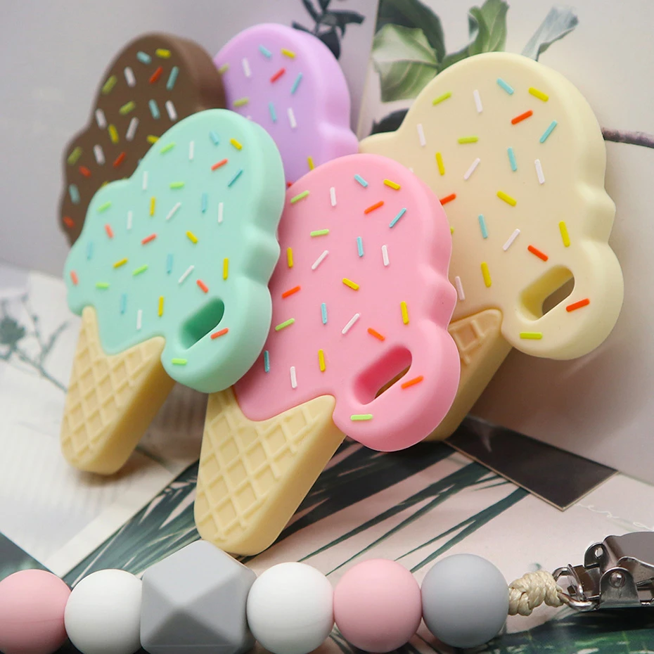 Itymama 10pc Ice Cream Silicone Teether Infant baby teething toys for newborns DIY Stroller Accessories baby teether BPA free Itymama 10pc Ice Cream Silicone Teether Infant baby teething toys for newborns DIY Stroller Accessories baby teether BPA free
