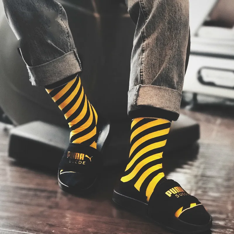 Смешные мужские носки, уличные, хип-хоп, Calcetines Hombre Divertido grapige Sokken Heren Meias Coloridas, черные, длинные, модные, хлопковые, для катания на коньках