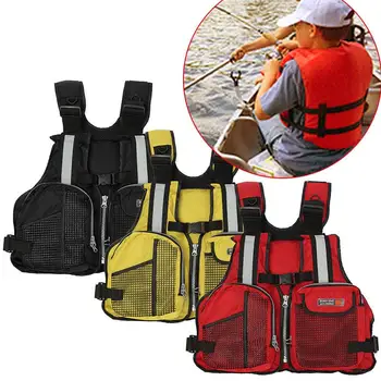 

Convenient Swimming Canoeing Outdoor Sailing Nylon Floating Jacket Fishing Life Jacket Fishing Vest Detachable Durable Adult