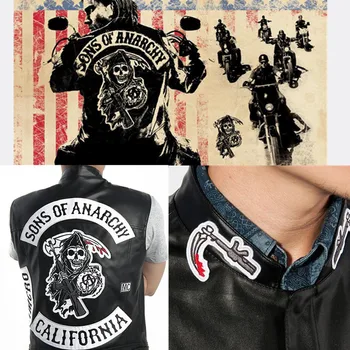 

New Arrival TV Sons of Anarchy Cosplay Costume Punk Mens PU Zipper Vest Jacket Sweatshirts Hip hop Rock Halloween Party props