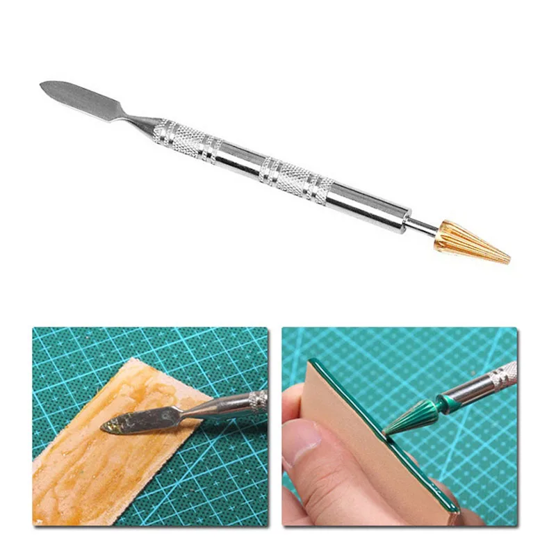 1 шт. аппликатор для масляной краски с двумя кожаными краями ручка нанесения