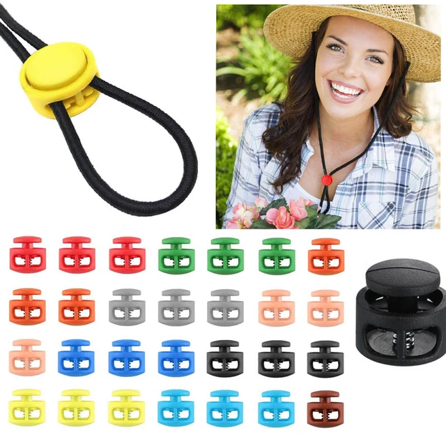 10pcs Plastic Cord Lock End Spring Toggle Clip Stopper Drawstring Clamp for  Clothes Shoelace Paracord Backpack Rope Accessories