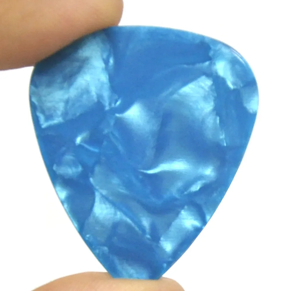 Guitar Picks 50pcs Sky Blue Pearl Medium 0.71mm Celluloid Plectrums guitar picks