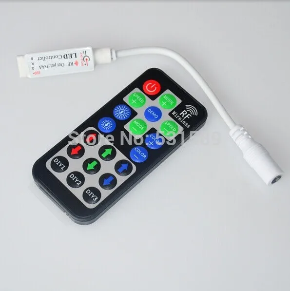 1 шт. РЧ пульт дистанционного управления Мини RGB светодиодный Управление 19 клавиш