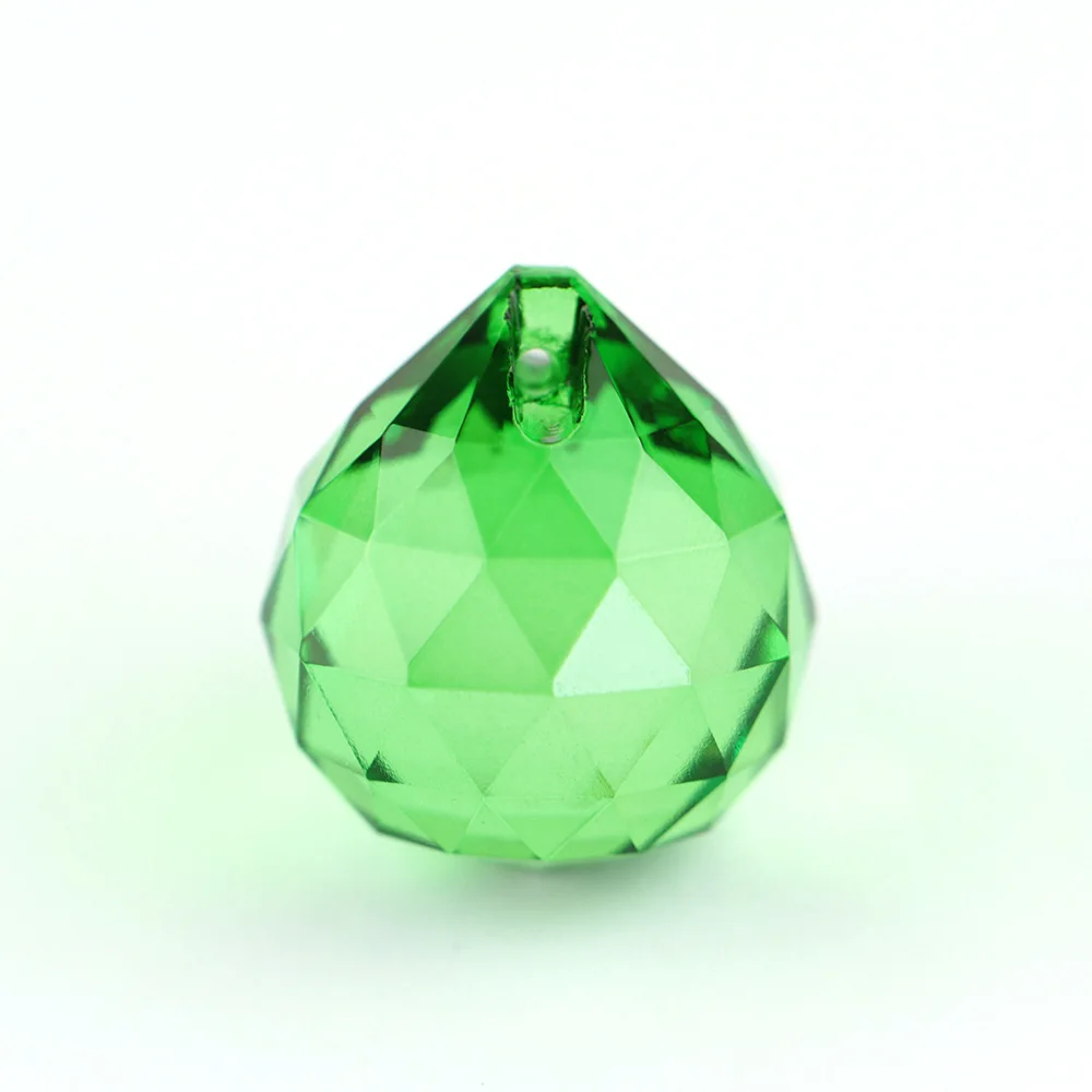 15 мм/20 мм/30 мм/40 мм все цвета кристаллы стеклянный шар для люстры сверкающие призмы Suncatcher для продажи - Цвет: dark green