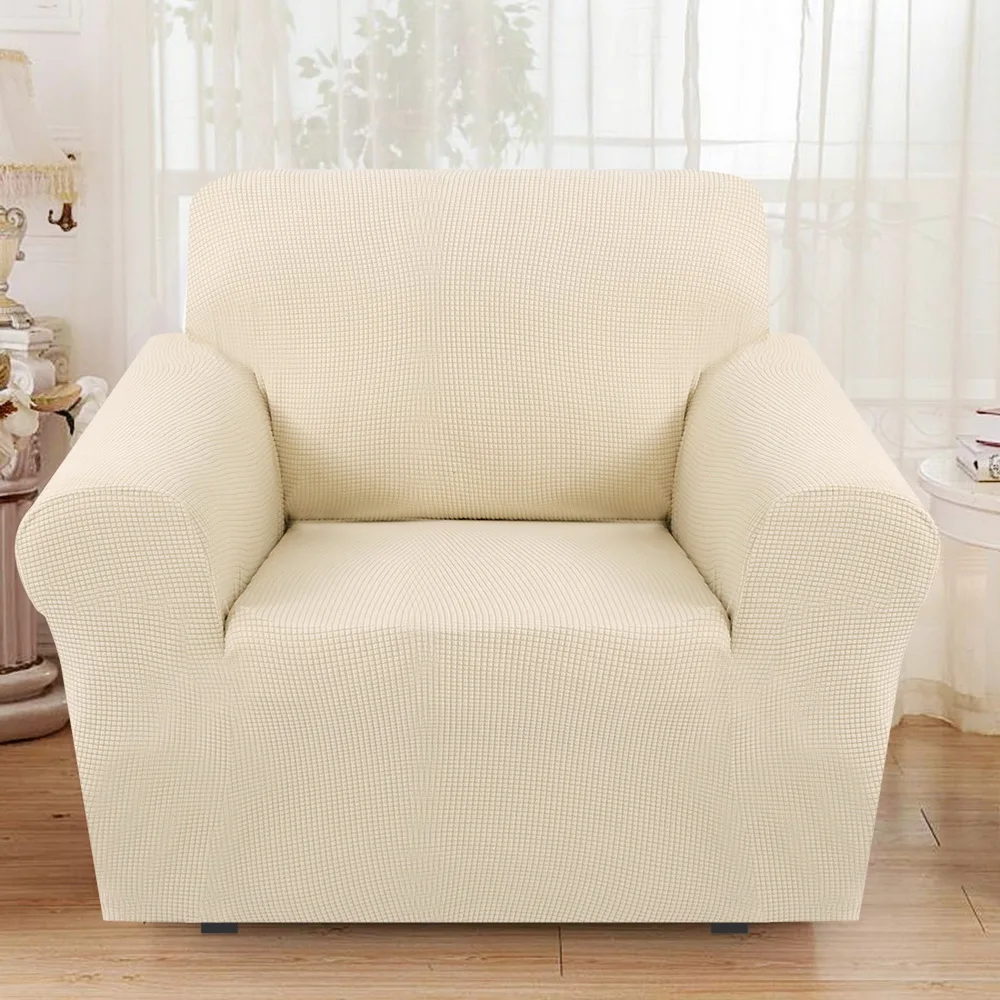 Beige Чехол для дивана эластичные однотонные Цвет спандекс европейских и американских полиэстер угловой диван кушетка чехол стоматологическое кресло крышка протектор Гостиная 1/2/3 местный - Цвет: Beige