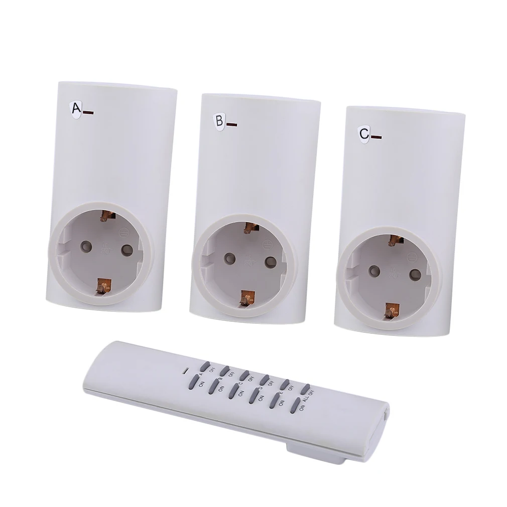 

1 For 3/1 For 4 Wireless Remote Control Multiple Socket Smart Switch Standard Power Socket Home Household Appliance For DIY Home