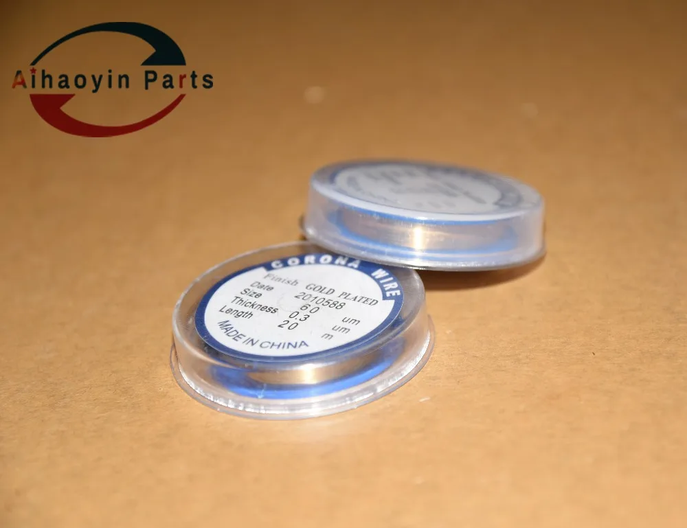 2pcs Corona Wire 0.3mm Golden Color for Konica 750 600 1050 950 420 7165 C6500 20M (4)