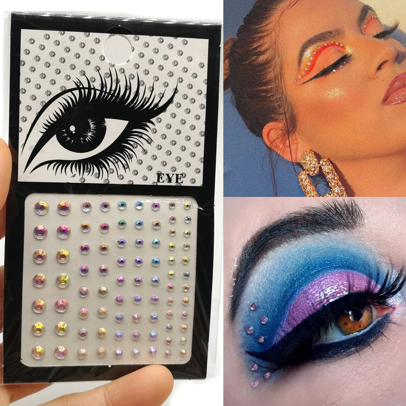 1PCS Eyes Gems Self Adhesive Lashed Sparkly Crystal Eyeliner Sticker  Transfer Face Makeup Rhinestones Art Tattoos - AliExpress