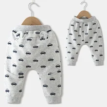 Новые стильные очень милые брюки штаны-шаровары для маленьких мальчиков и девочек верхняя одежда теплые брюки с медвежьими ушками для малышей