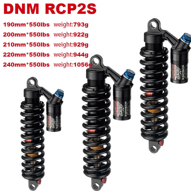 MTB задний амортизатор DNM RCP2S RCP3 Duurzaam горные Fiets металлические Achterwielophanging Lente Schokdemper