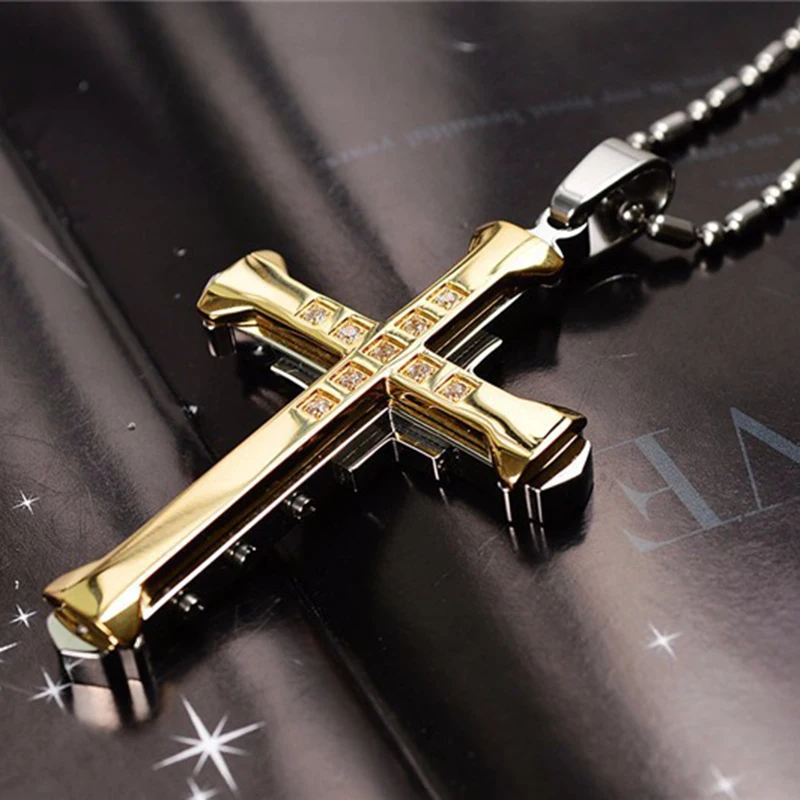 2021 Fashion New Black Rectangle Pendant Necklace Men Trendy Simple Stainless Steel Chain Men Necklace Jewelry Gift 