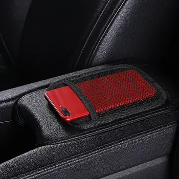 

Black Car Storage Bag Sticky Mesh Net Storage Pocket Phone Holder Small Thing Key Organizer Pouch Universal for All Car