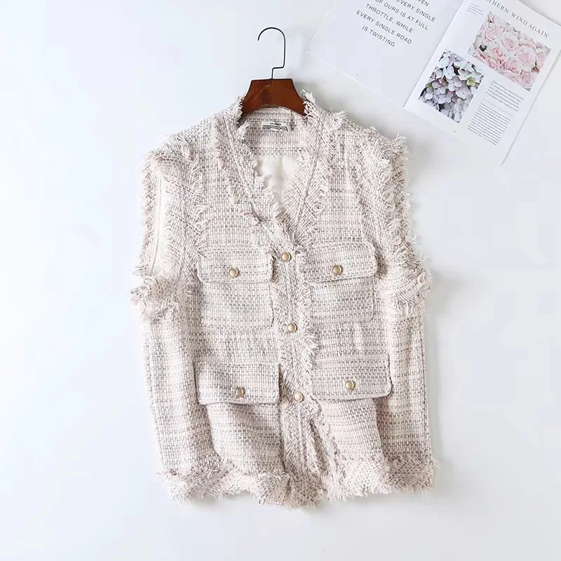 

LP-752 WOMEN'S Dress New Products Graceful Tweed Waistcoat