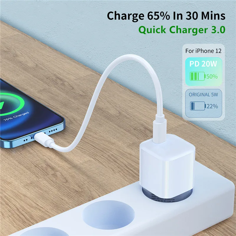 usb charger 12v 20W PD USB C Mini Charger PD3.0 Fast Charger Type C Phone Charger For iPhone12 Pro Max Huawei Xiaomi Samsung PD Type C Charger 65 watt car charger