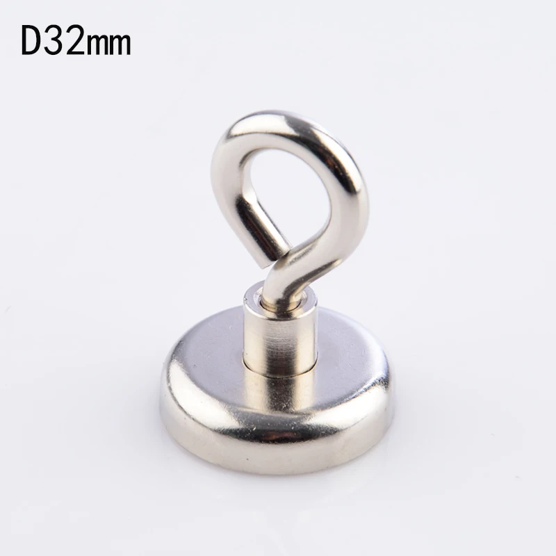

Strong Powerful Magnetic Material Round Neodymium Magnet Hook Office Magnets Ceiling Magnetic Hook Door Magnet with Ring
