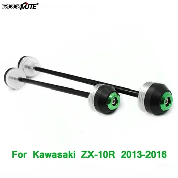 

Motorcycle POM Axle Fork Crash Sliders For KAWASAKI ZX-10R ZX10R 2013-2016 Front Rear Wheel Protector Circle Decoration