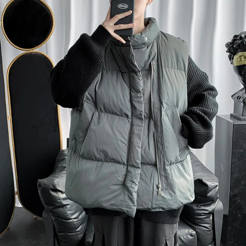 2021 New Brand Clothing Vest Jacket Mens New Autumn Warm Sleeveless Jacket Coat Male Winter Casual Waistcoat Veste Homme