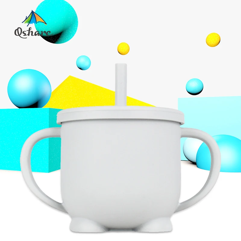 Sale Tumbler Drinking-Cup Baby Silicone Water-Feeding-Training Leakproof with 200ml Qshare qzKRxVdQB