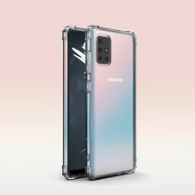 Soft Silicone Phone Case for Samsung Galaxy A71 A51 A50 A70 Cover Clear Shock-absorption Airbag Corners TPU Case