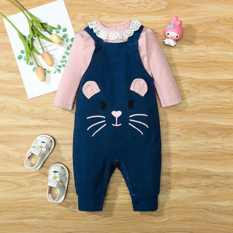 

Baby Boy Shirt Playsuits Sets Cotton Autumn Girls Romper Outfits Casual Pant Children Clothes