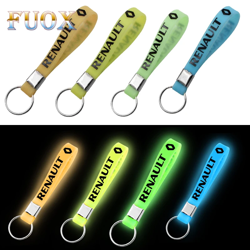 

1pcs Excellent bright Silicone emblem Badge car keychain key chain for Renault Megane 2 3 Duster Logan Clio Laguna car styling