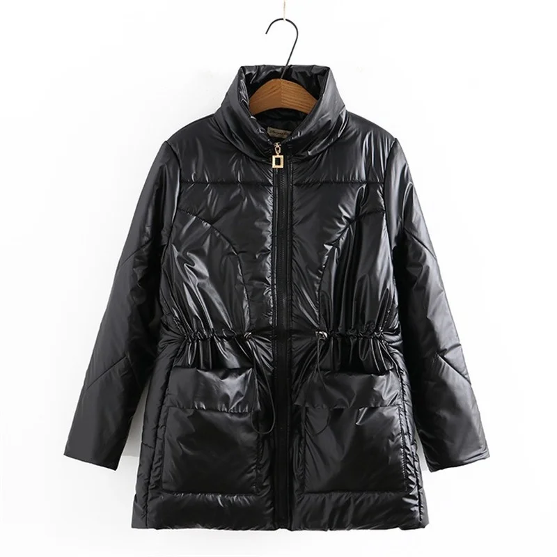Winter Coat Women's Parka Warm Jacket Female Plus Size Thick Cotton Quilted Oversize Clothes Overcoat Black Outerwear 3XL 4XL | Женская