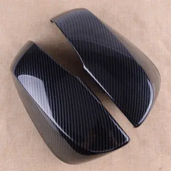 

DWCX 2 Pcs Black ABS Carbon Fiber Texture Car Side Wing Door Rear View Mirror Back Cover Trim Fit For Toyota RAV4 2019 2020