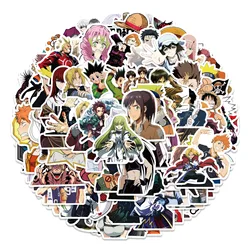 10/30/50/100PCS Téléphone Portable Autocollant Graffiti, Jiu Jitsu Kaisen Combinaison De Dessin Animé, L'attaque des Titans, Moto, 