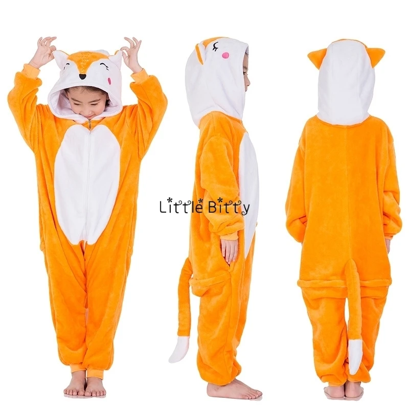 Пижамы для малышей; зимние пижамы; Детские пижамы с единорогом; Одежда для девочек с животными; Pizama - Цвет: LA24