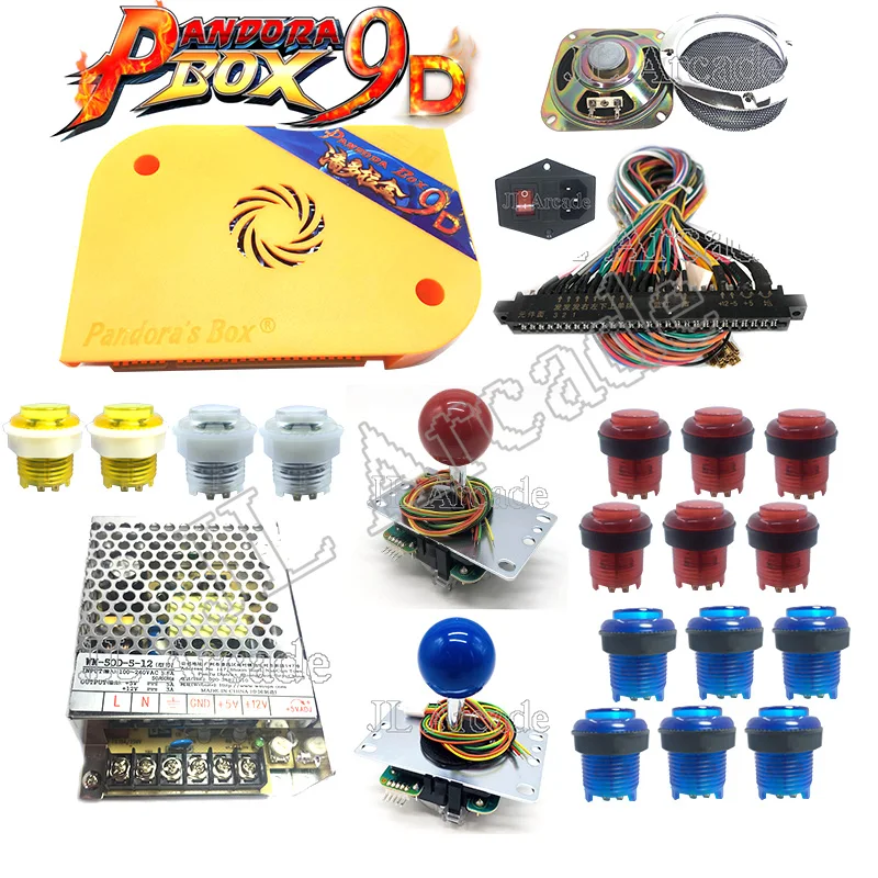 

2019 Latest Pandora's Box 9D 2500 in 1 Board Small Round LED Push Button 33mm DIY Kit For Arcade Game Console